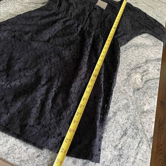 NWT Anthropologie Large Black Lace Cocktail Dress Staci Woo Souvenir - Picture 11 of 14